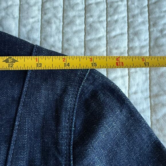 Levi’s Denim Blazer Y2K Vintage Jean Jacket Silver Detail Women’s Small Bling - Picture 14 of 14